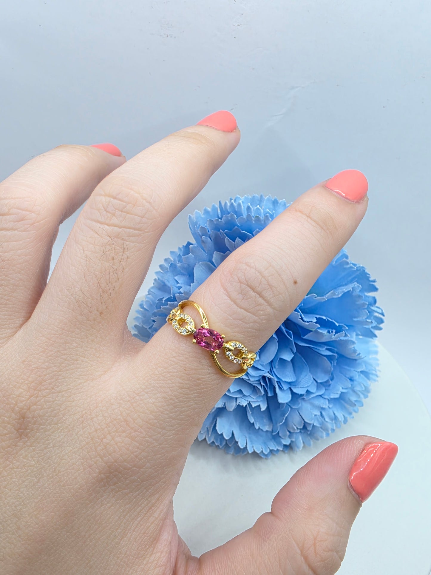 Criss Cross Gem Ring