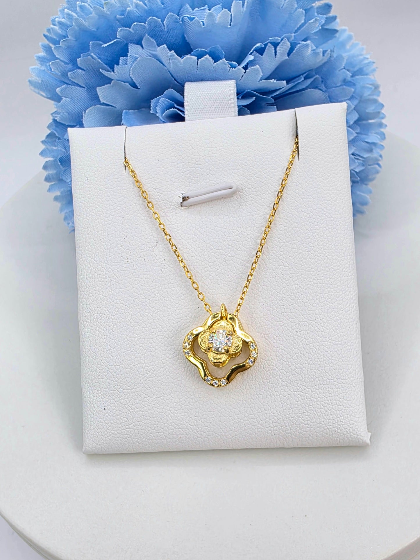 Clover Gem Necklace- 2 Way