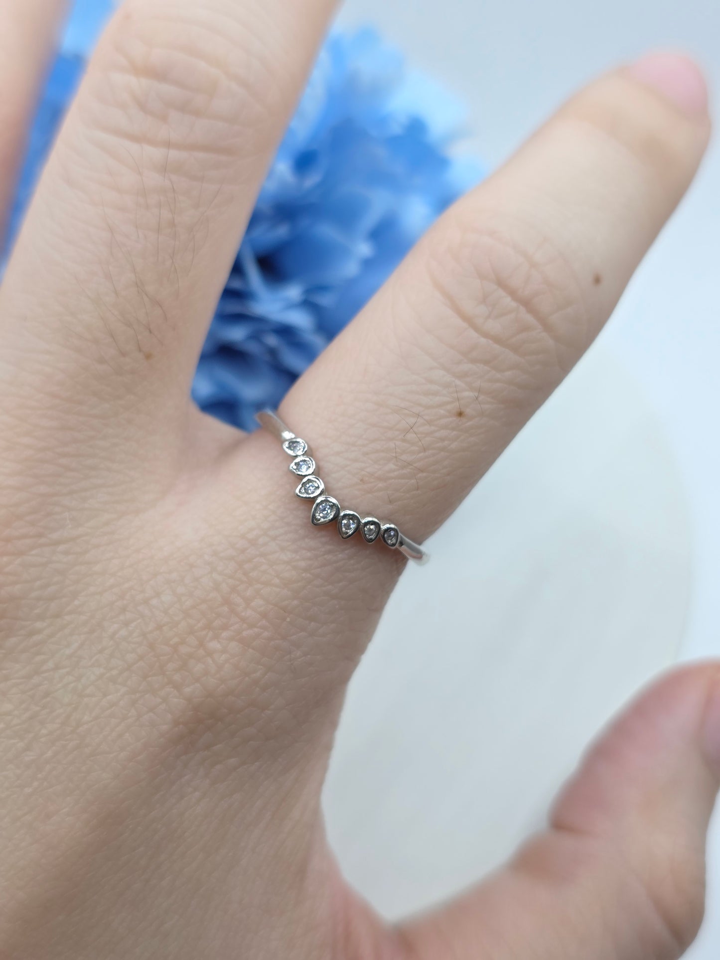 Chevron stacker Ring- Halia