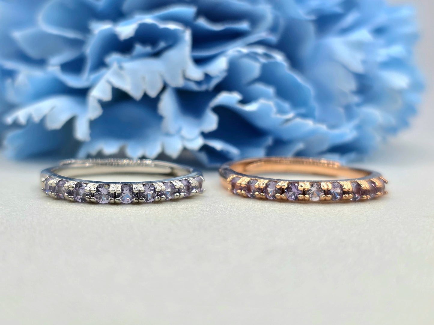 Half Eternity Lab Alexandrite Ring