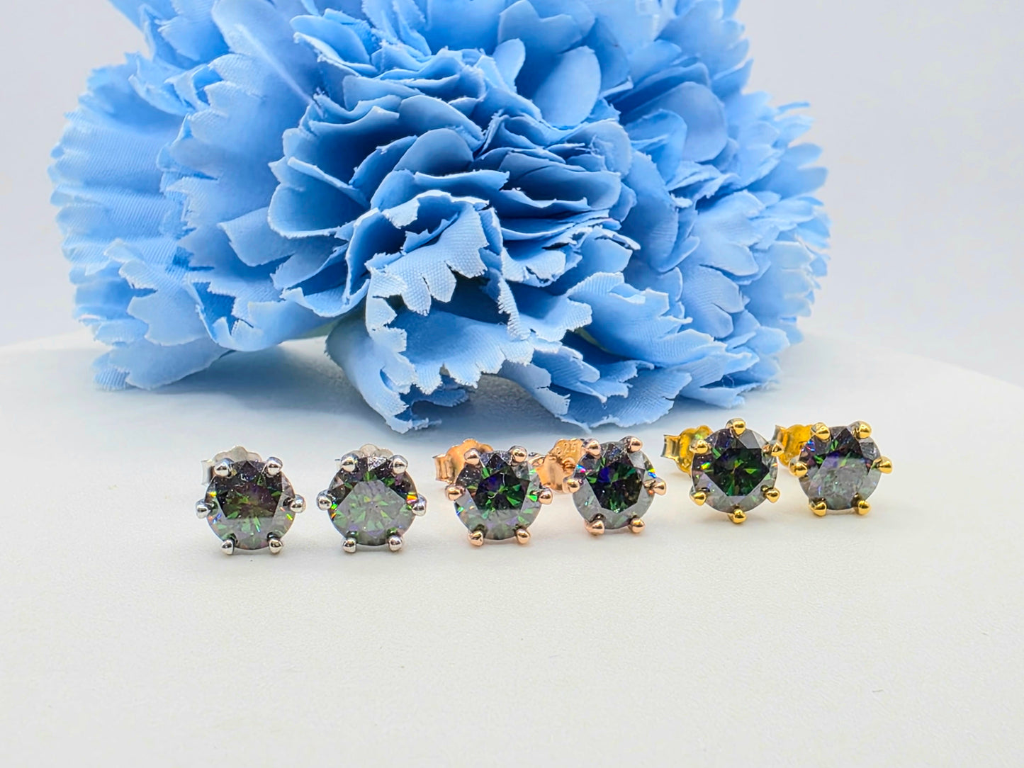 Classic 1 Carat 6 Prong Moissanite Studs