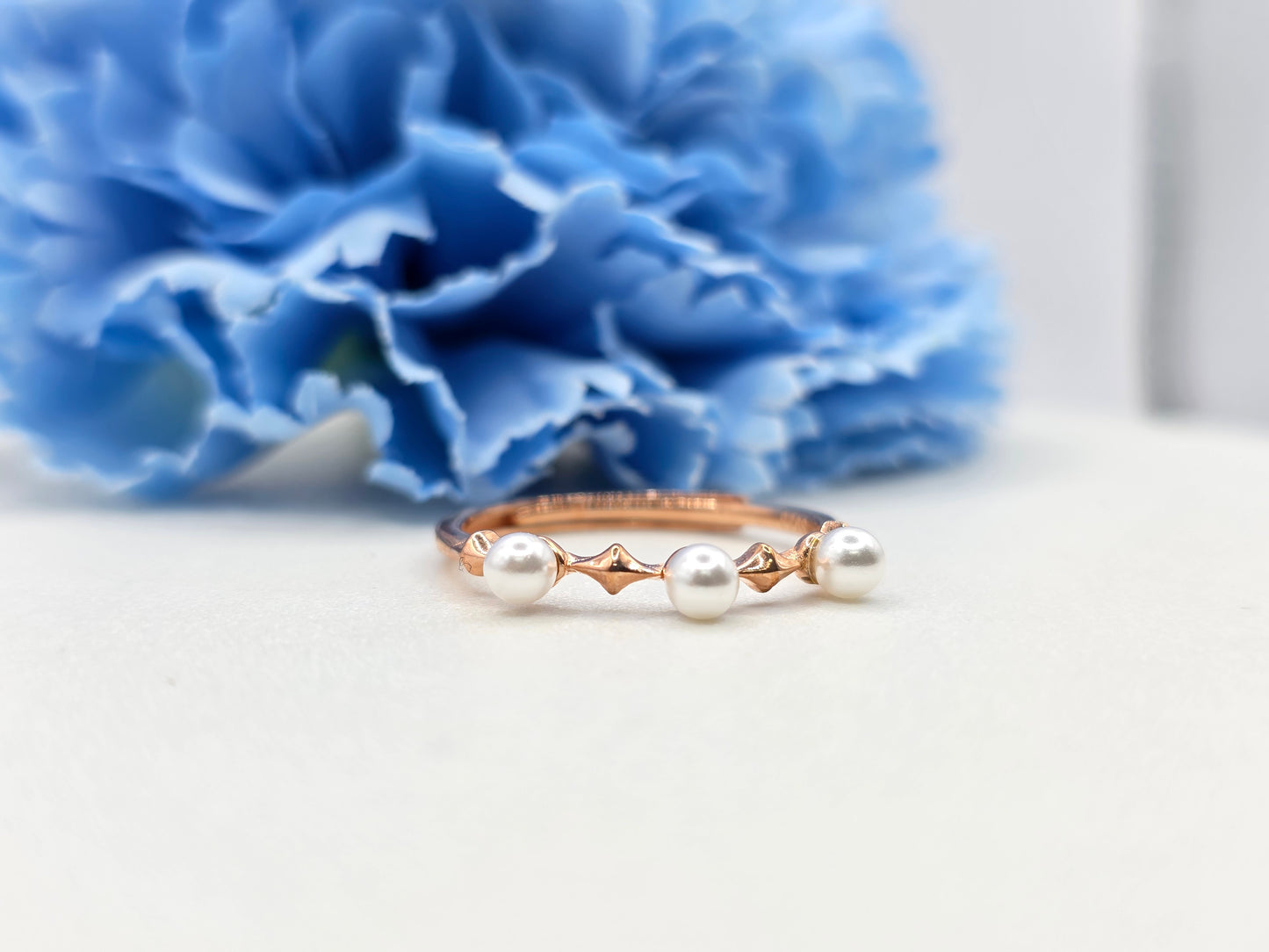 Dainty Pearl Stacker Ring