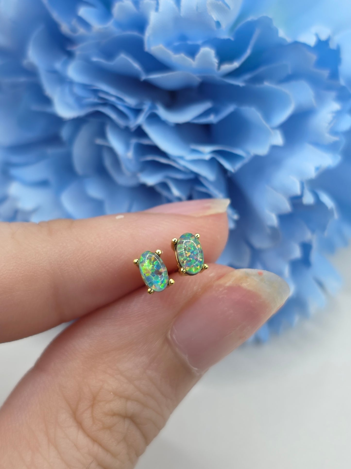 Australian Opal Screwback Studs