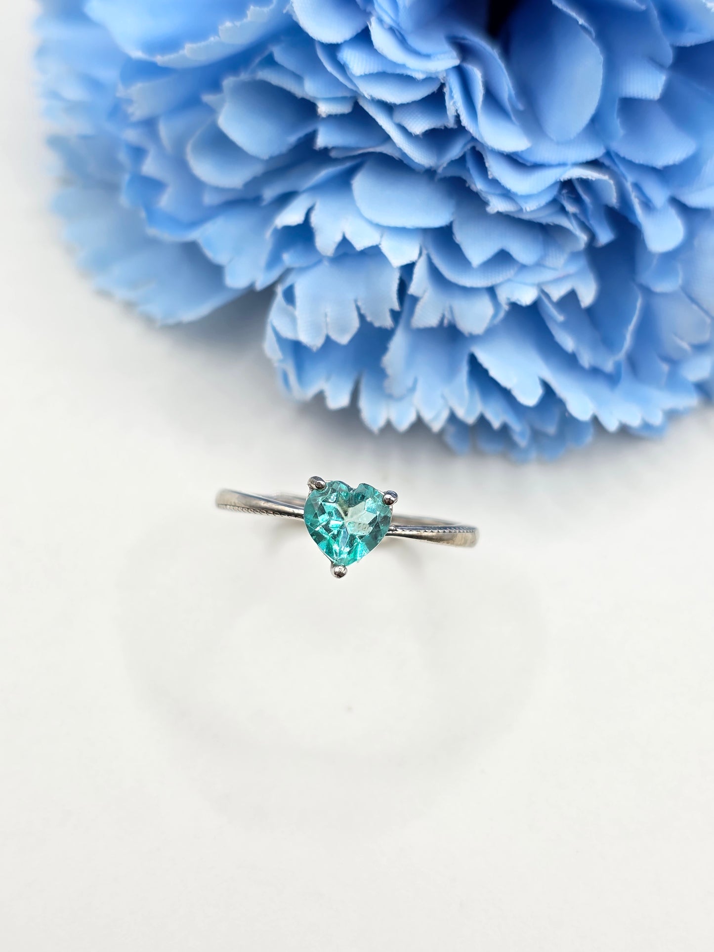 Heart Paraiba Topaz Ring