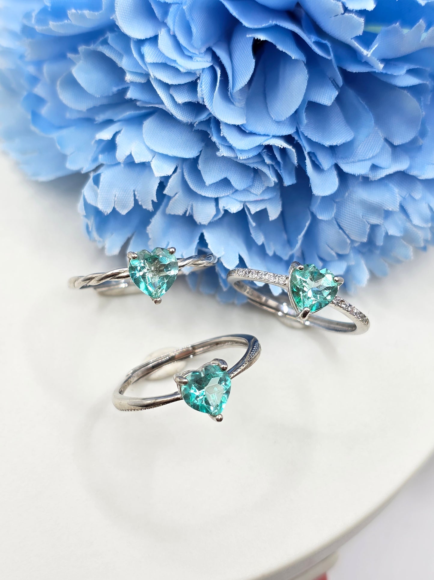 Heart Paraiba Topaz Ring