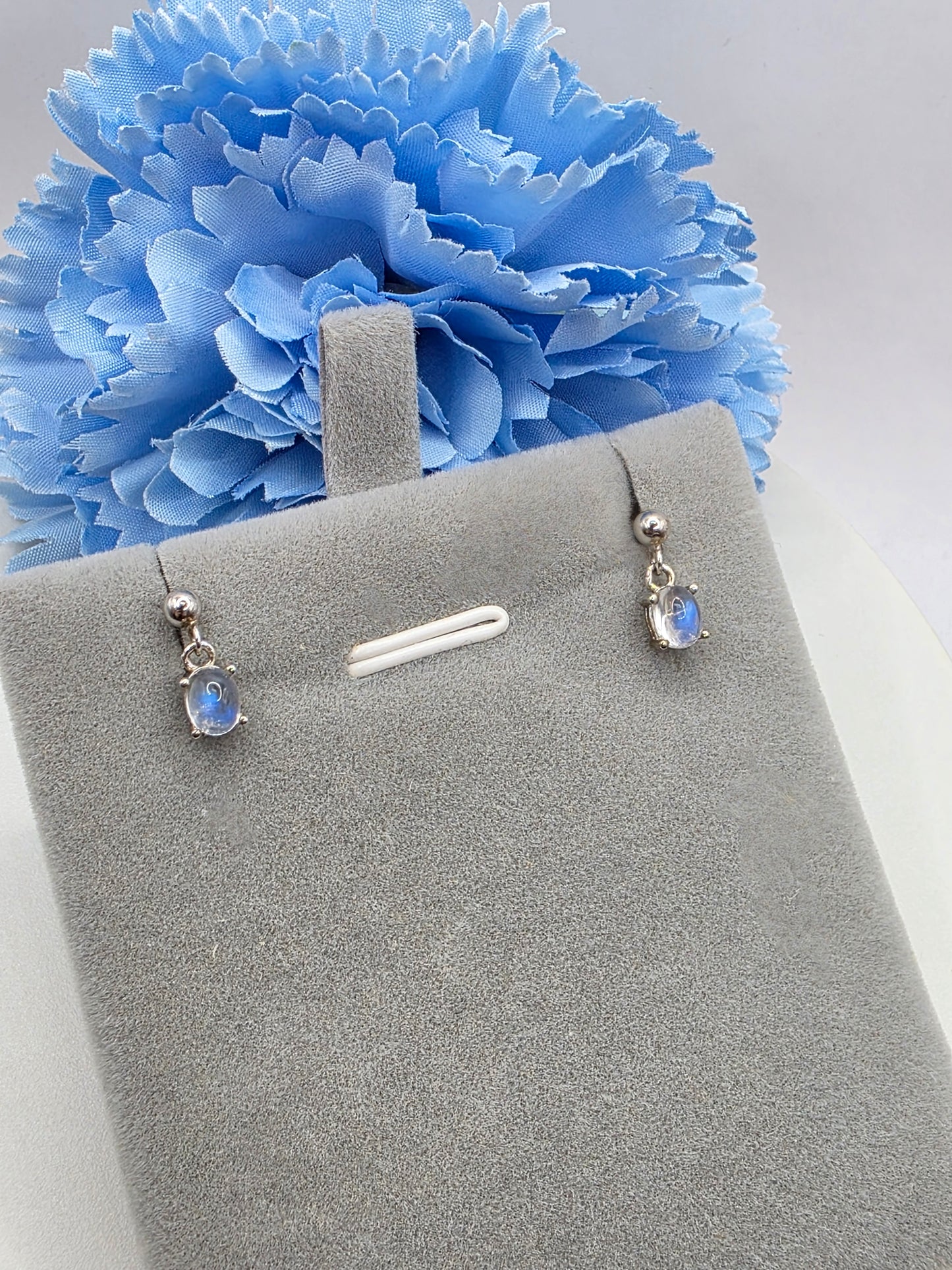 Moonstone Dangle Stud-Jena