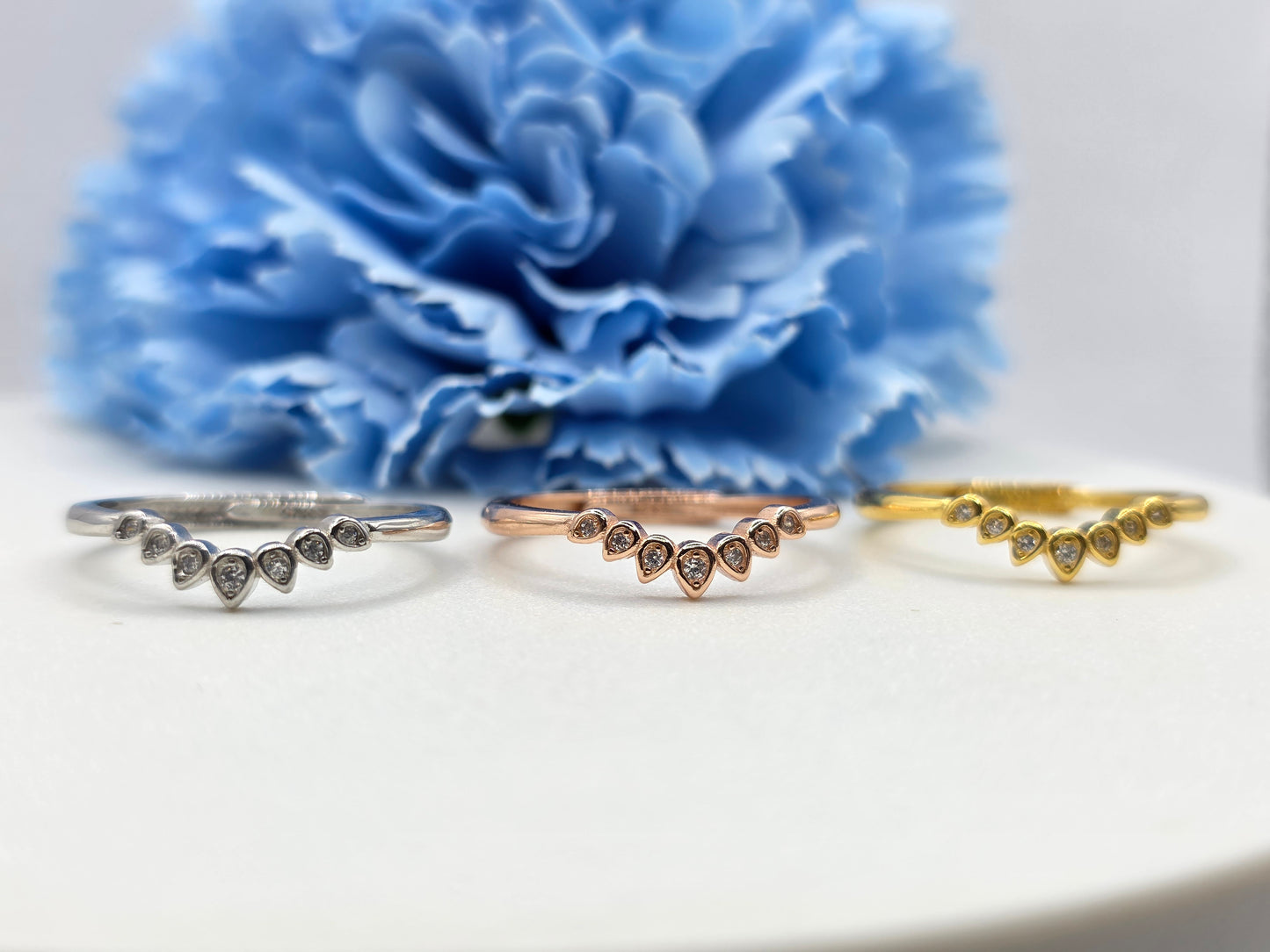 Chevron stacker Ring- Halia