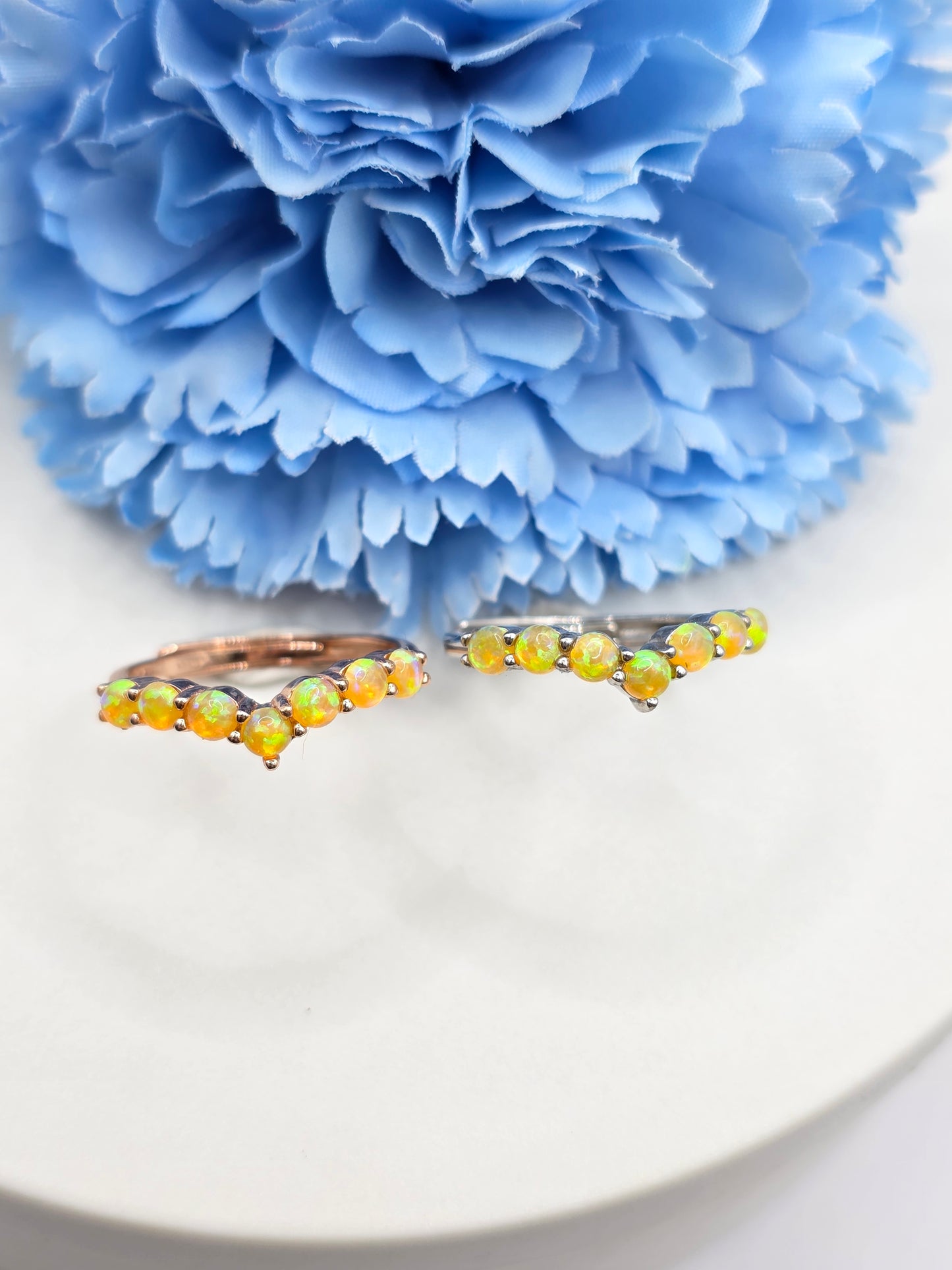 Chevron Opal Ring