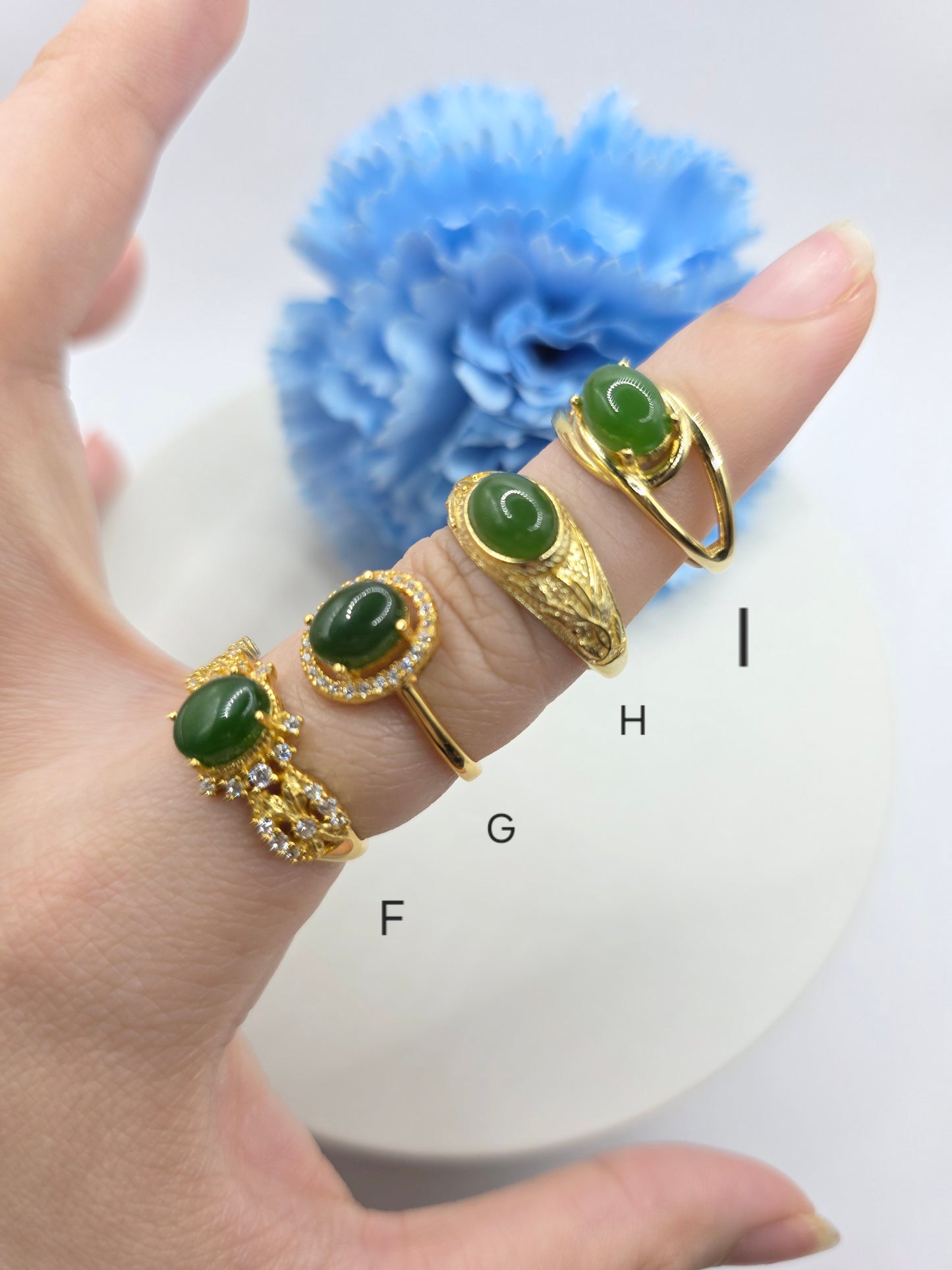 Nephrite Jade Rings