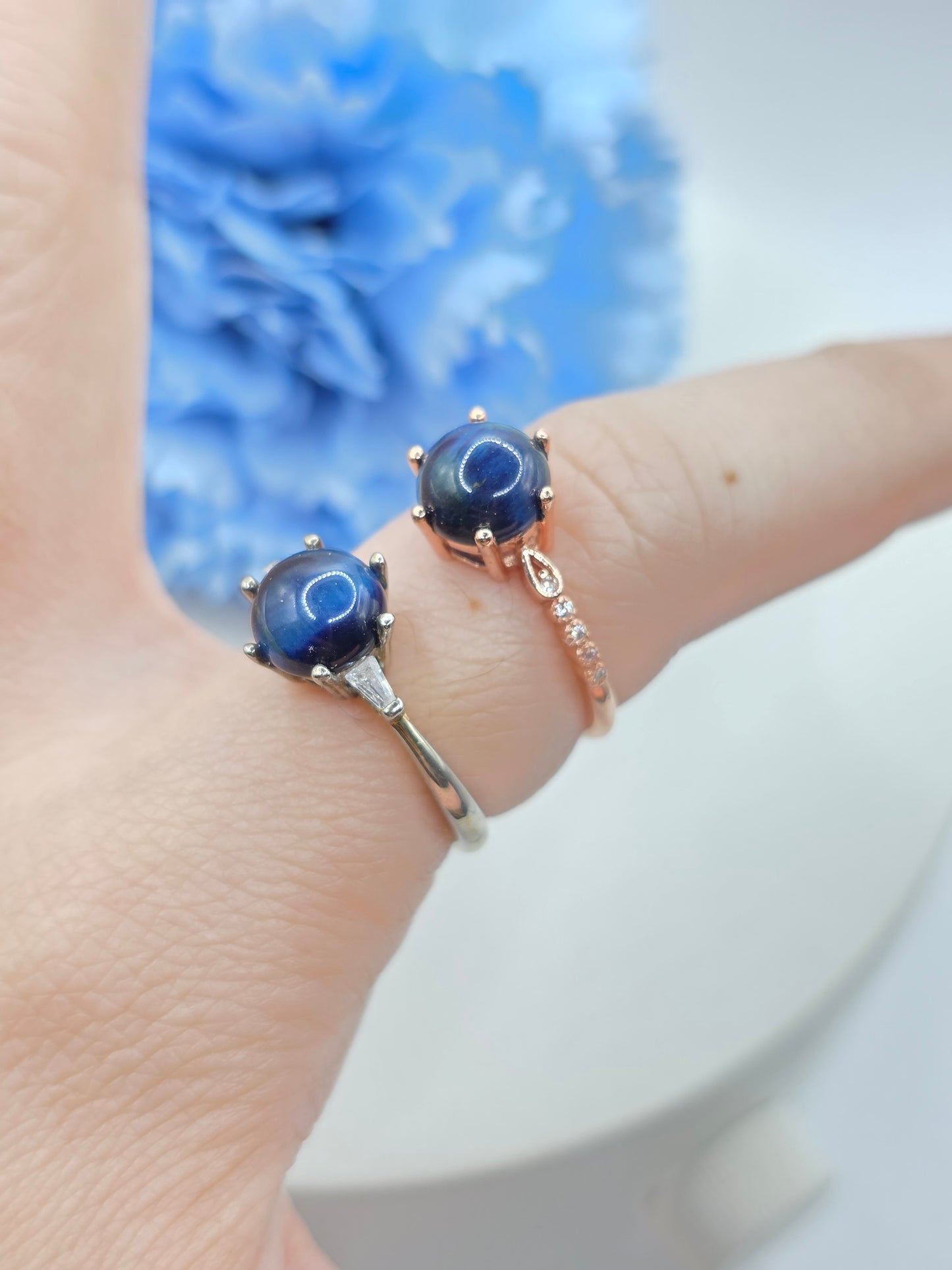 Pietersite Mineral Gem Ring in Sterling Silver