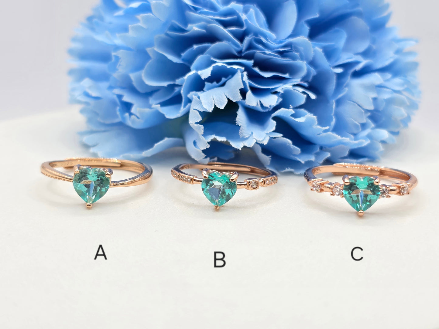 Heart Paraiba Topaz Ring
