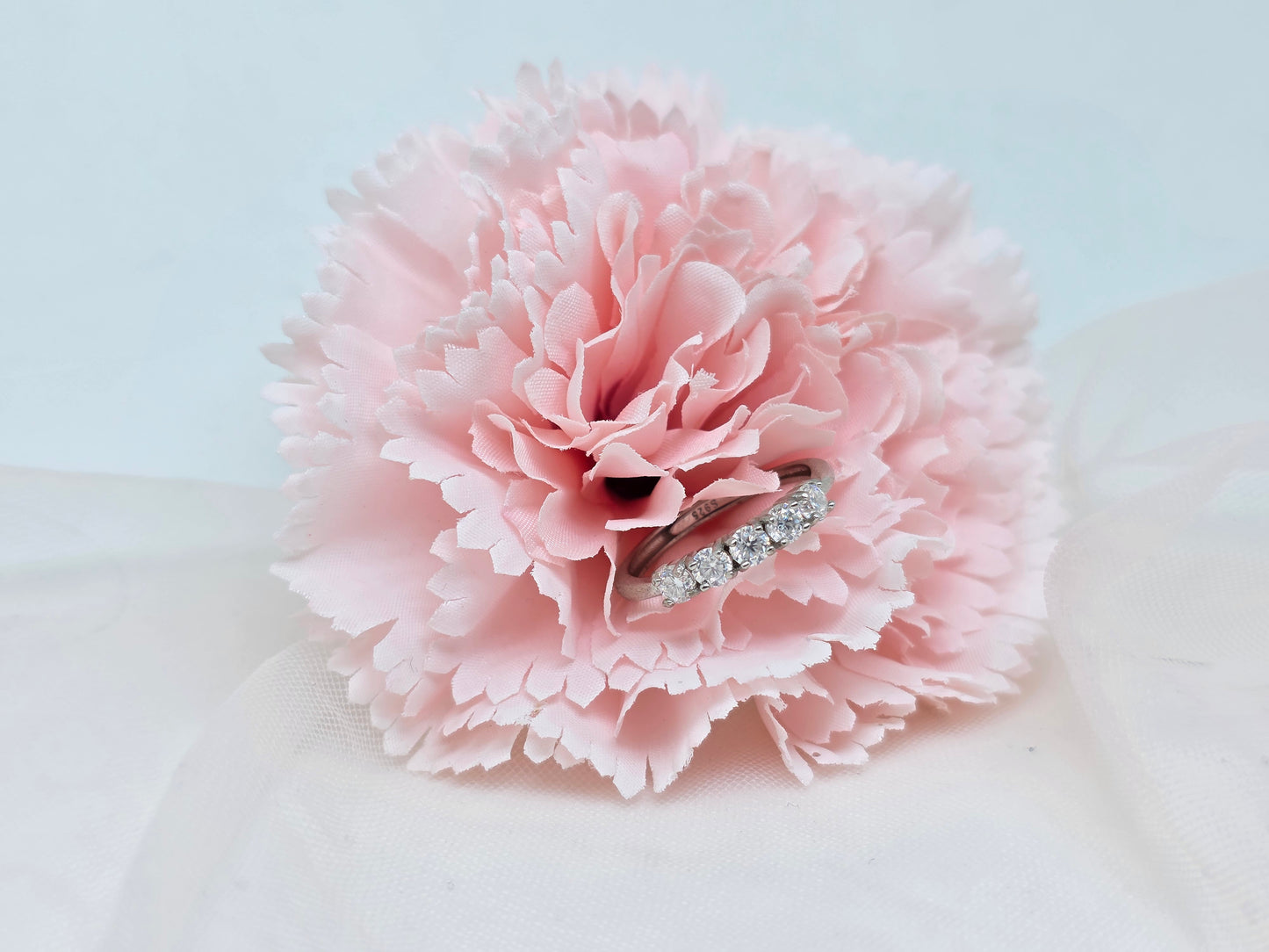 Half Eternity Moissanite Ring