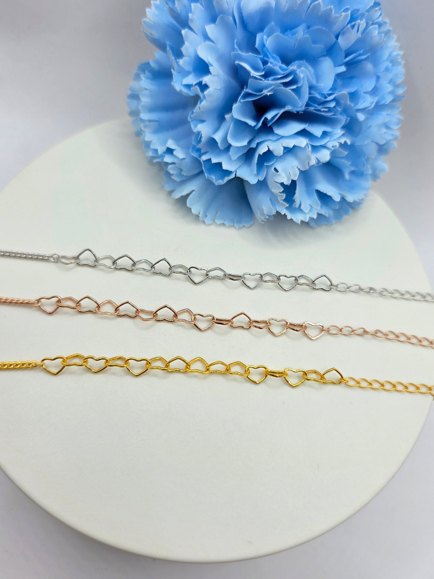 Heart Curb Chain Bracelet