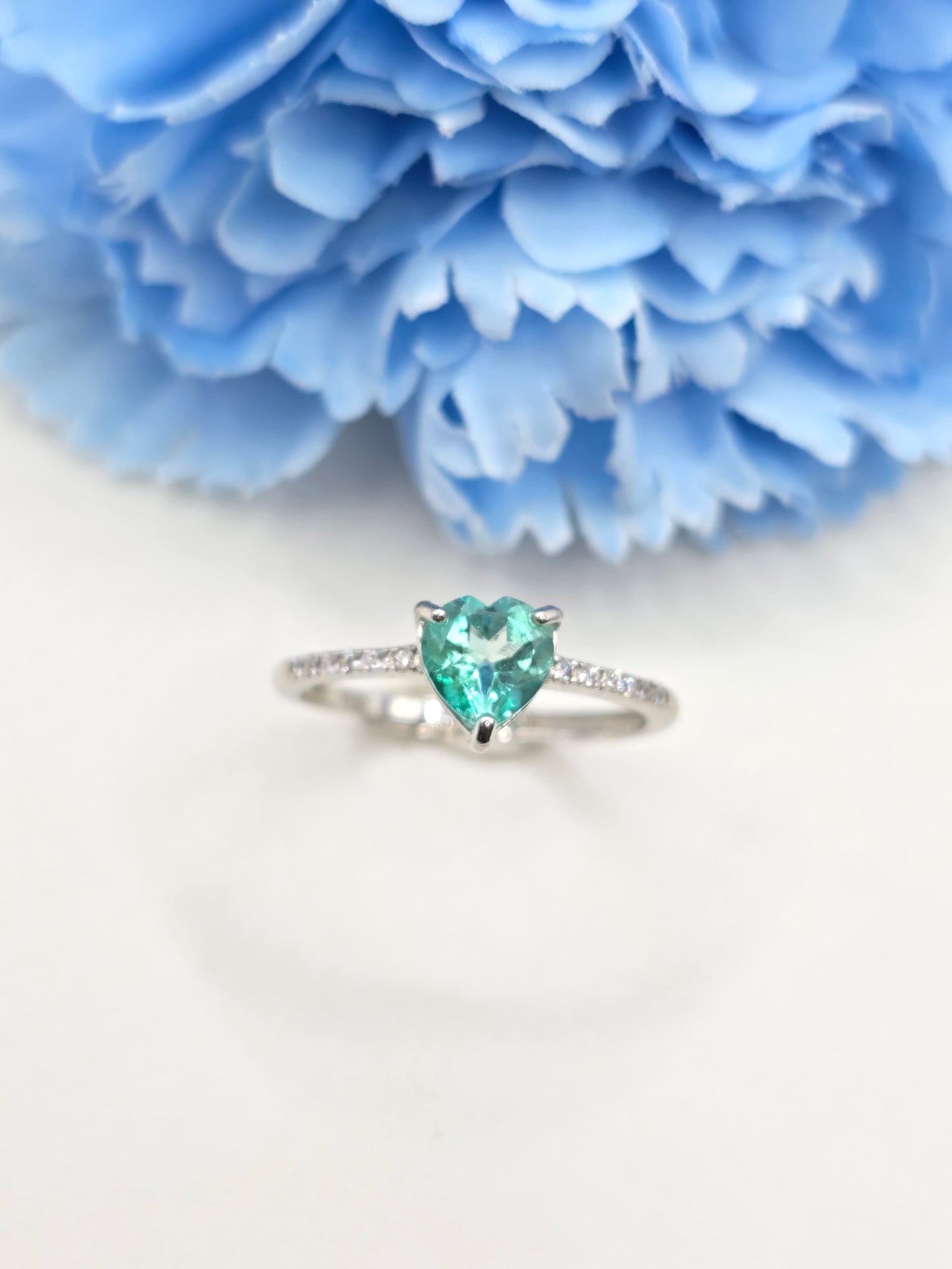 Heart Paraiba Topaz Ring
