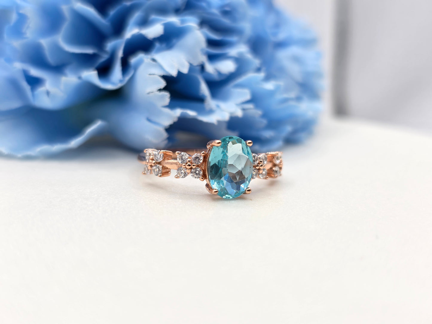 Natural Apatite Vintage Clover S925 Ring