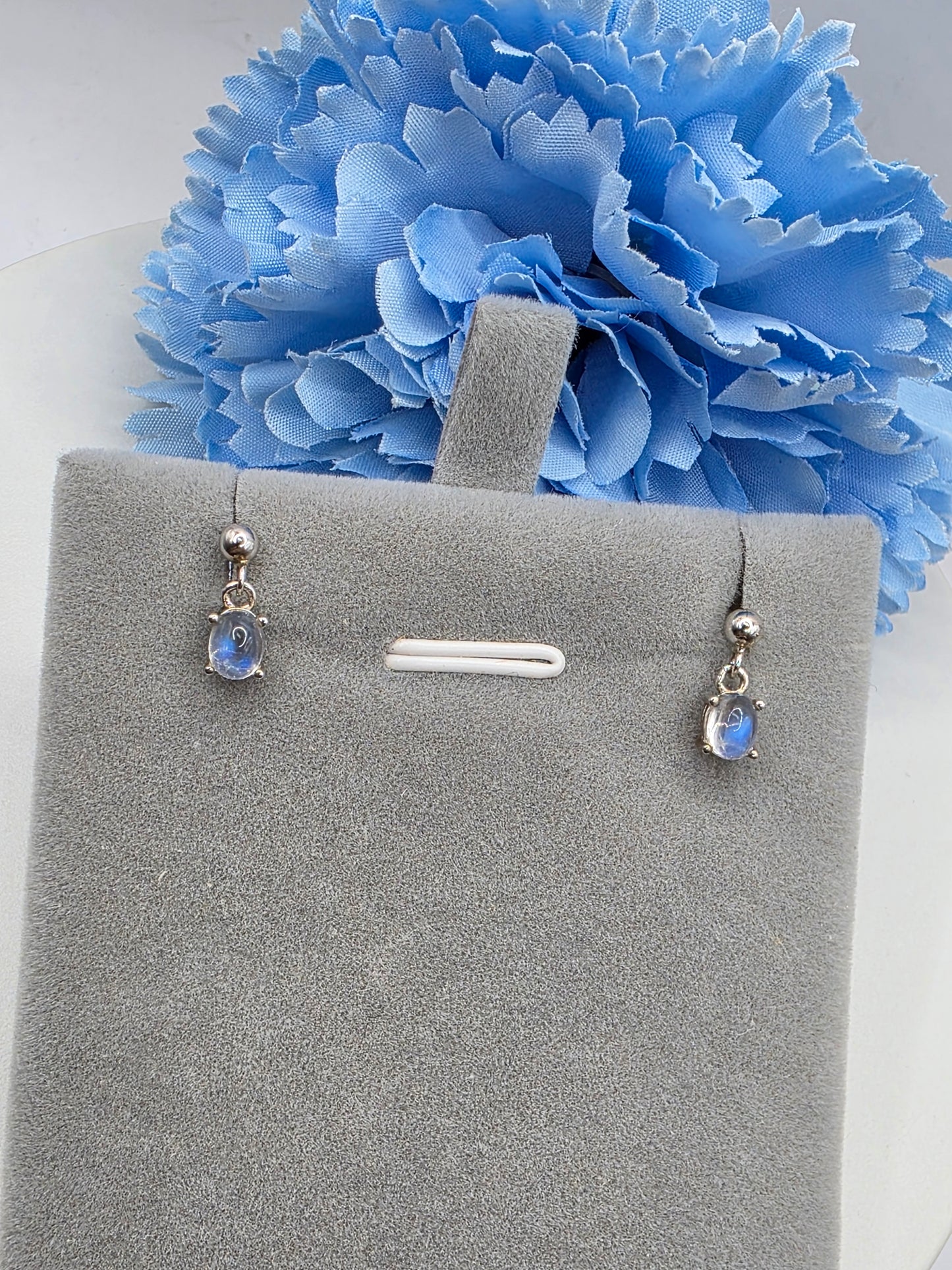 Moonstone Dangle Stud-Jena