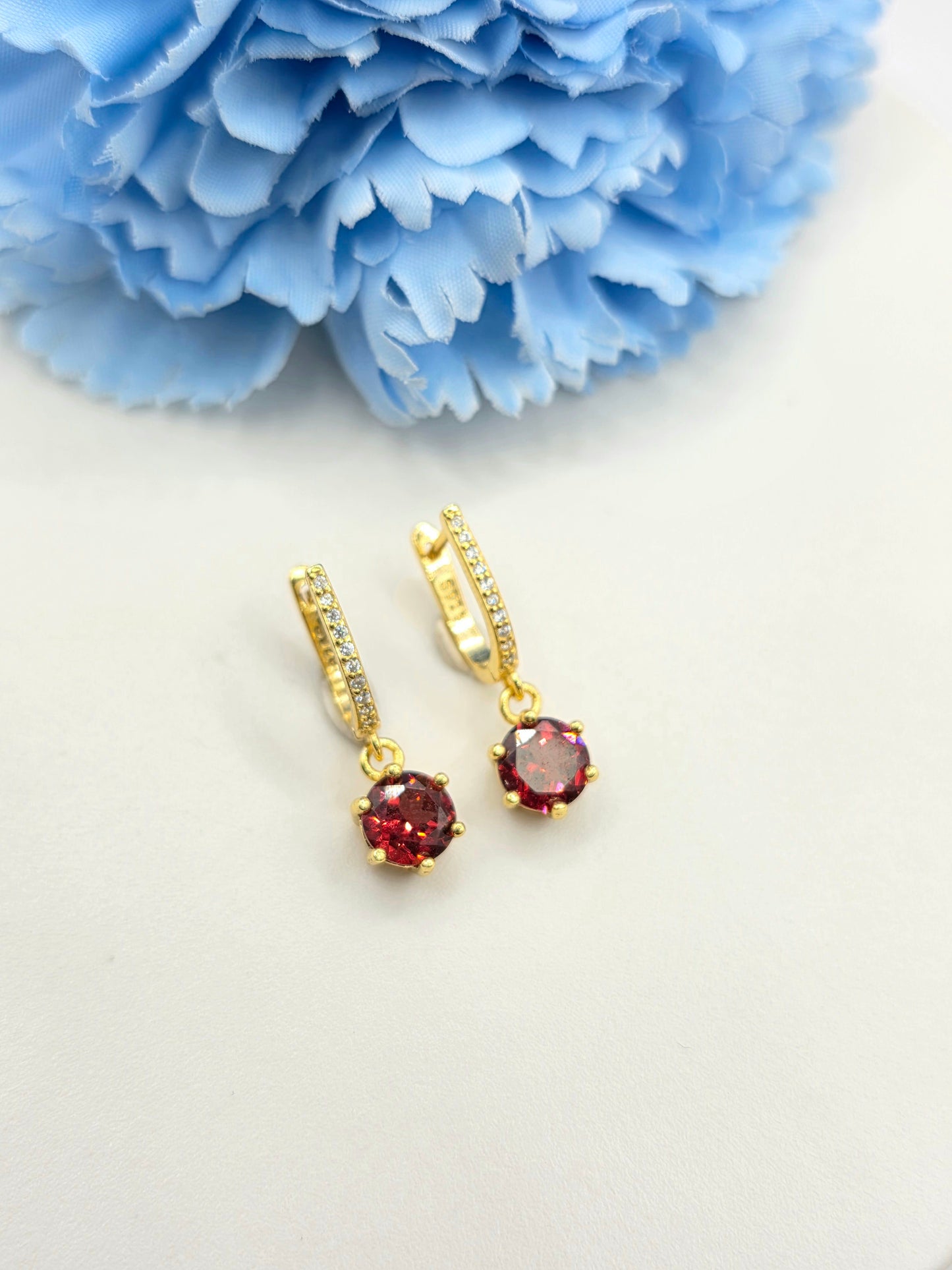 Gemstone Huggies