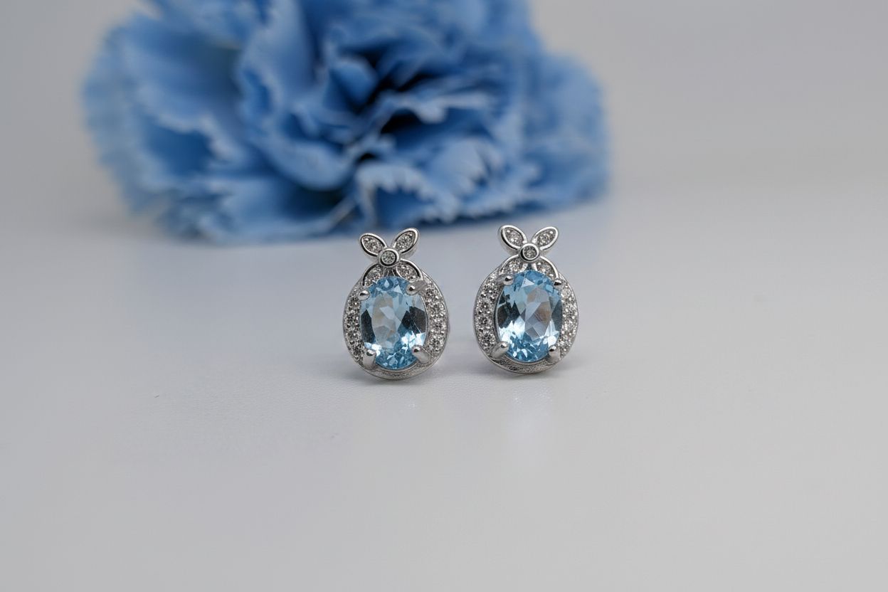 Dainty S925 Demi Fine Ear Studs - Little Gemstone Saplings