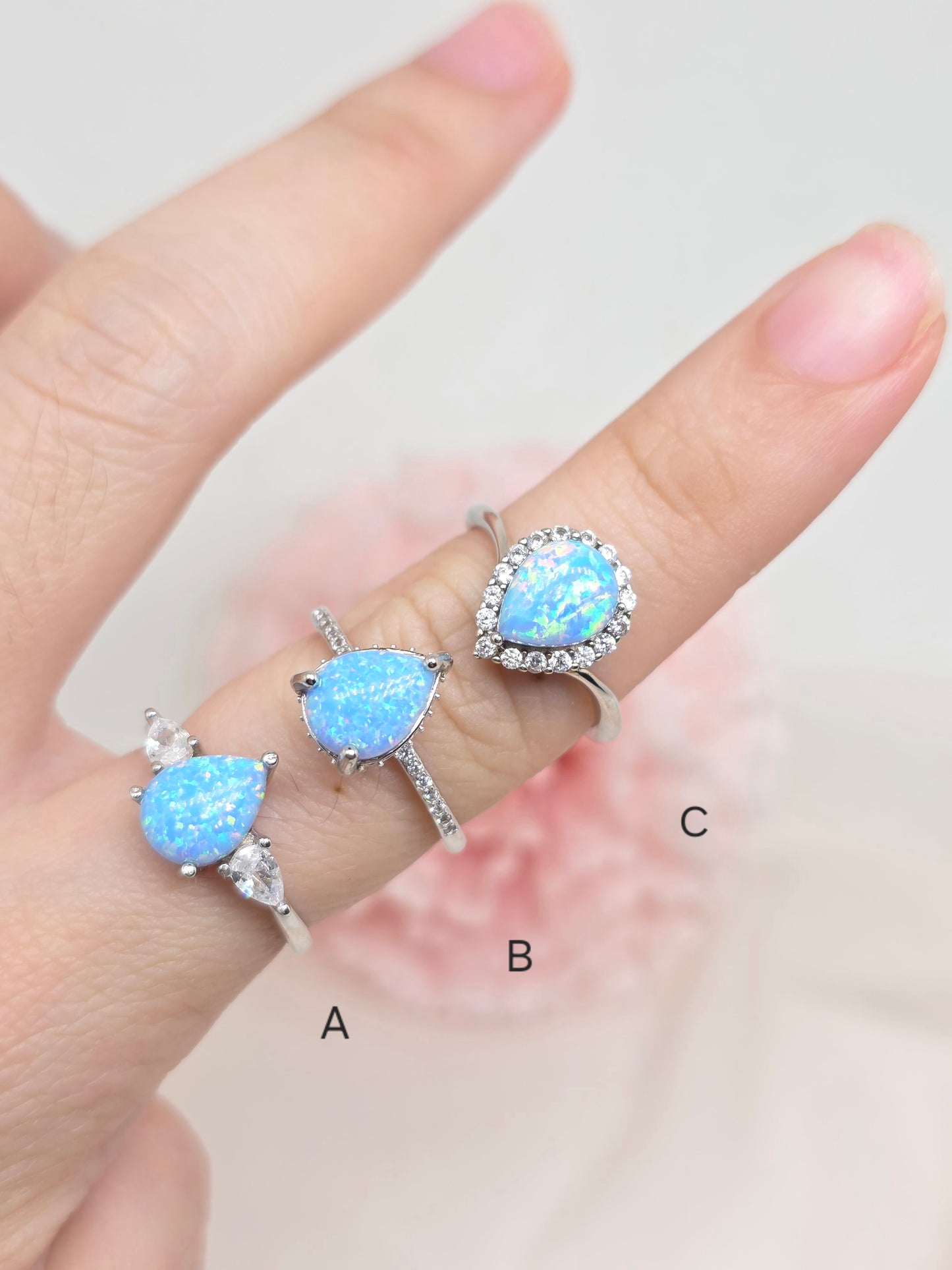 Teardrop Opal Ring