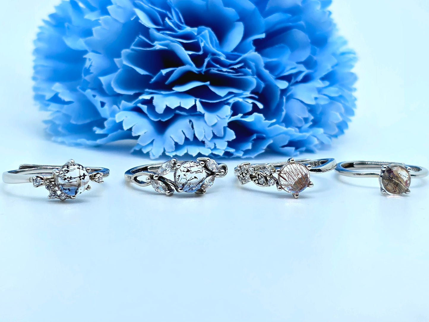 Super 7 Crystal Gold Plated on S925 Sterling Silver Ring