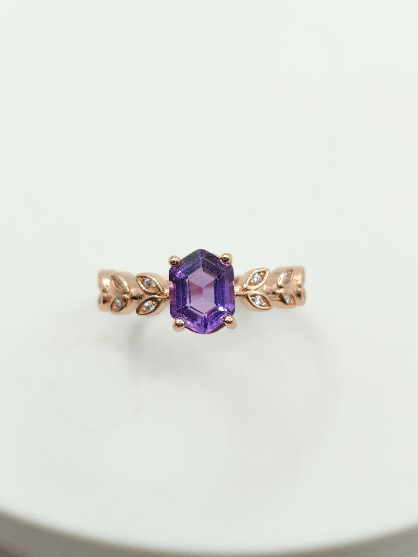 Amethyst Hexagonal Ring