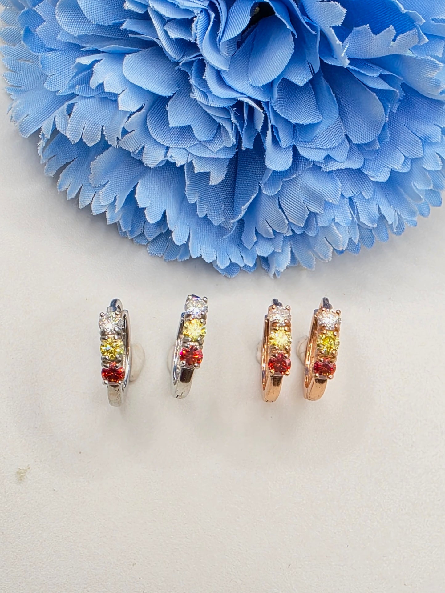 Moissanite Trio Huggies