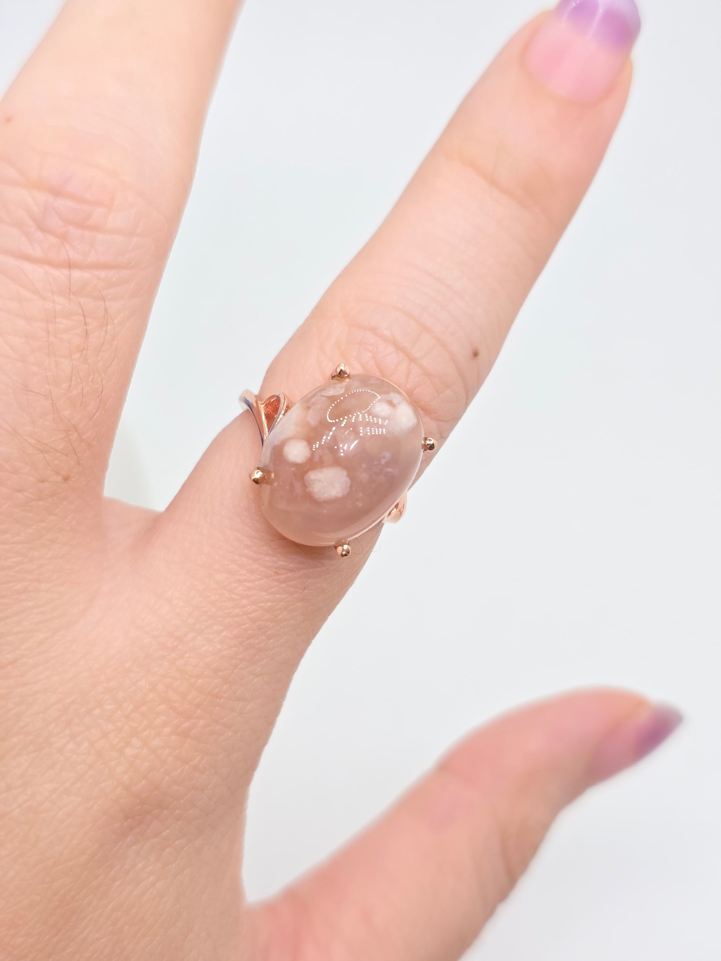 Sakura Agate Ring
