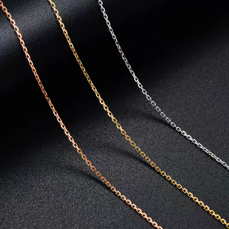 18k Solid Gold Dainty Chain Necklace