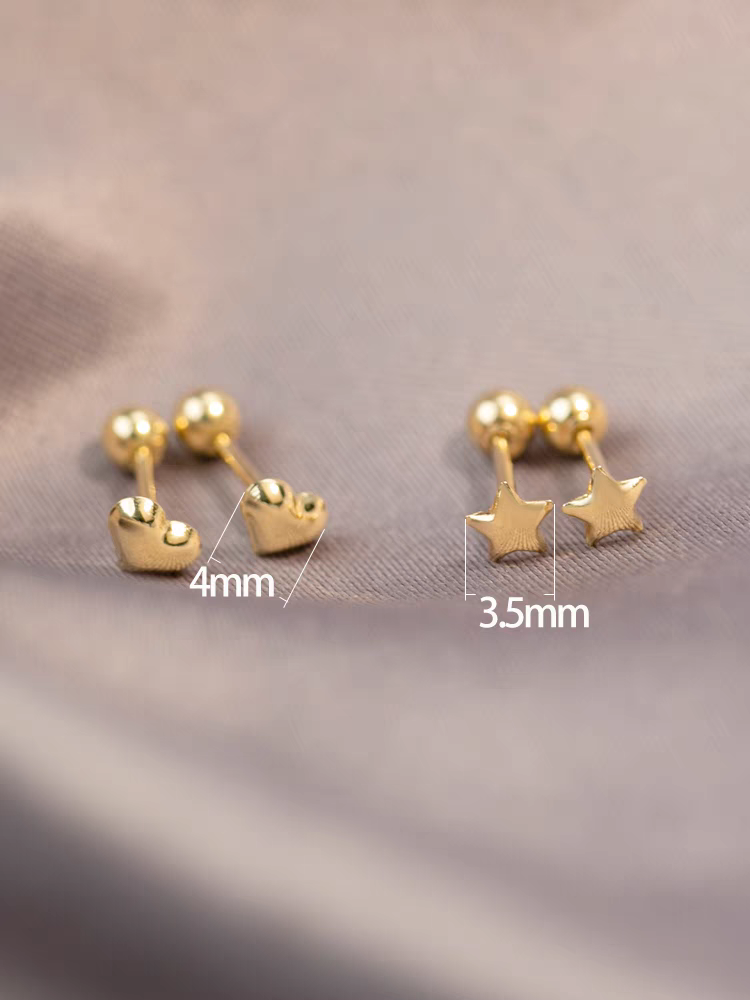 14k Solid Gold Screwback