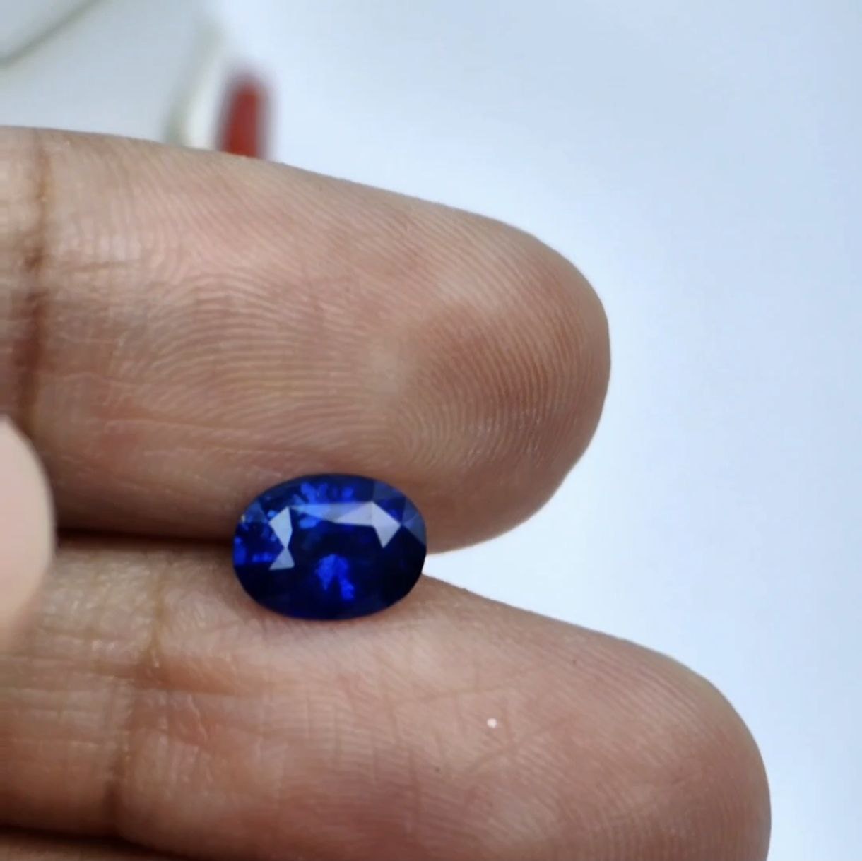 1.33ct Natural Round Royal Blue Sri Lanka Sapphire Loose Gemstone - Heated