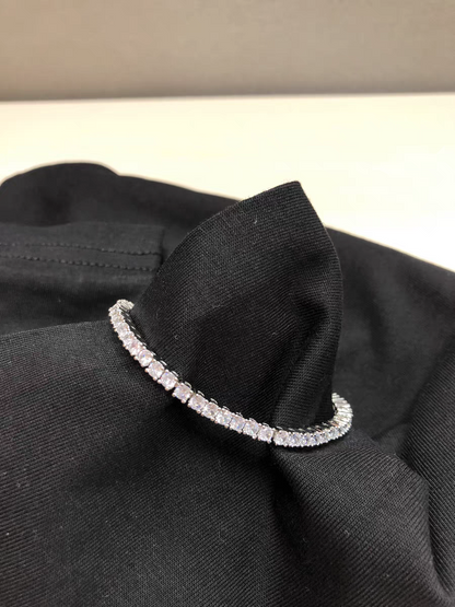 Tennis Bracelet- 18K White Gold Plated