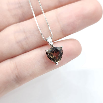 Smokey Quartz Trillion Necklace