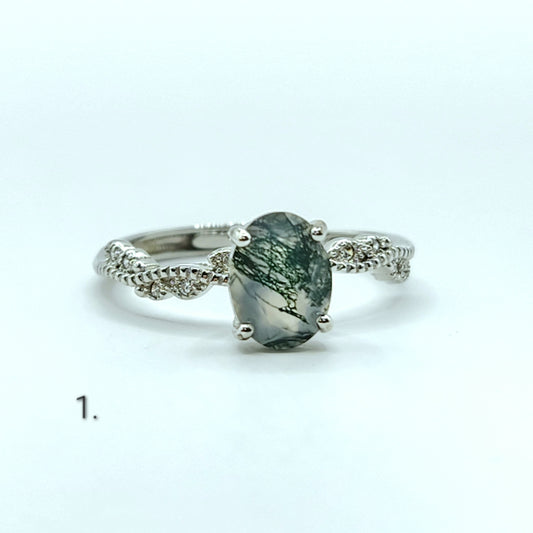 Moss Agate Rings