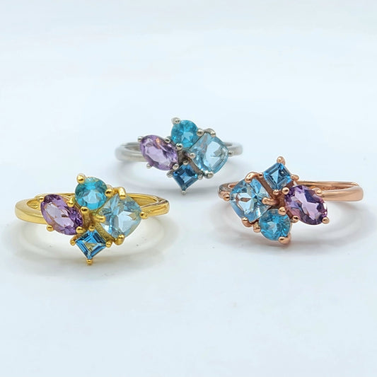 Cluster Gem Ring- Anisa