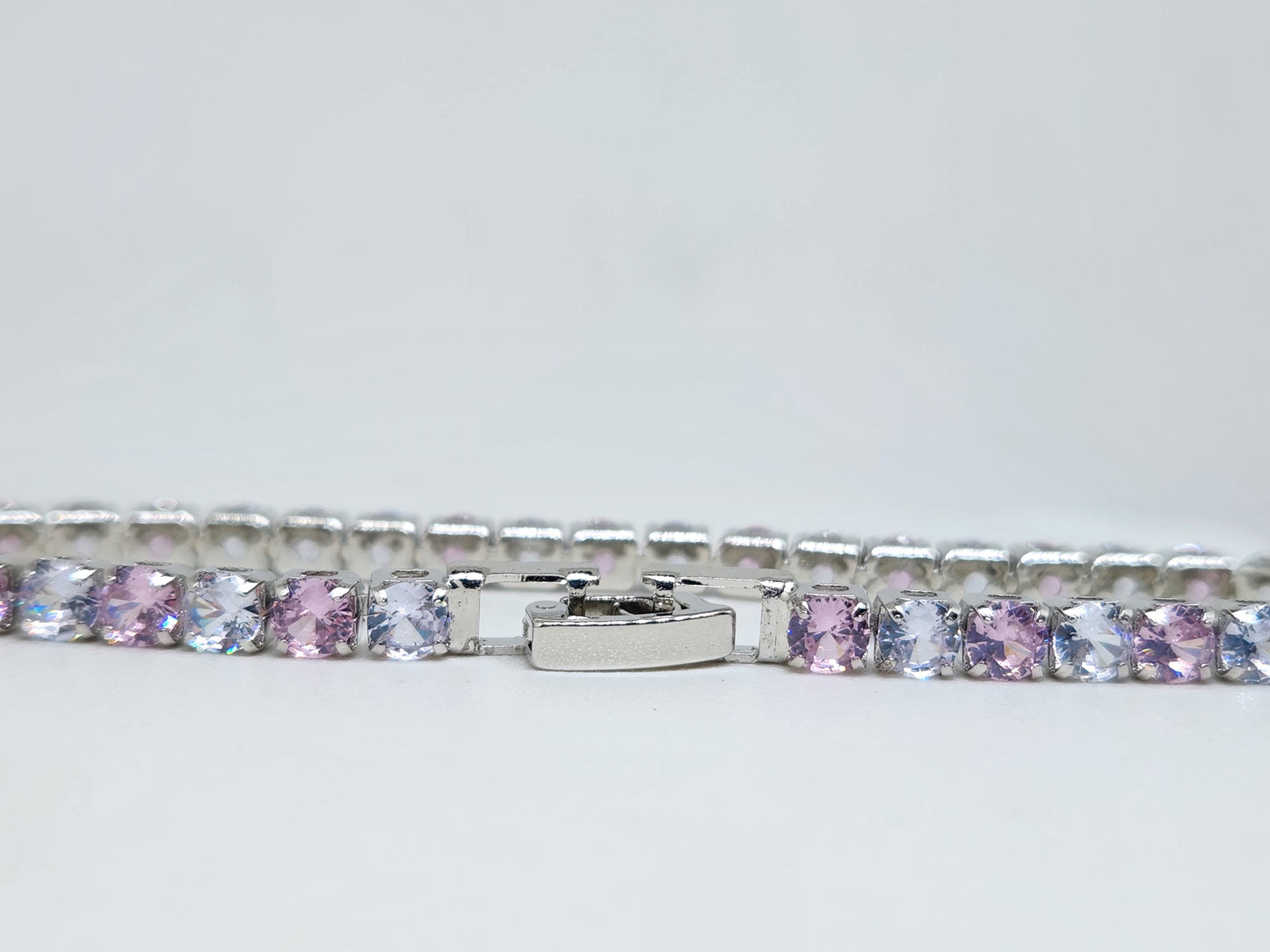 Lilac & Pink Tennis Bracelet- 18k Gold Plated