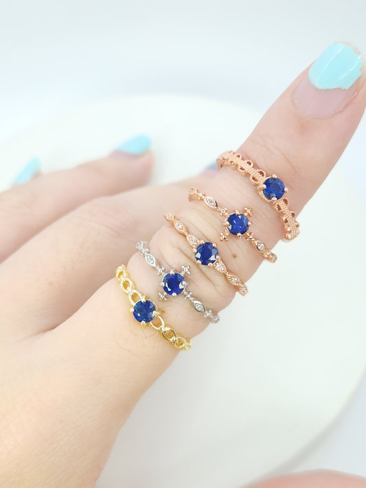 Round Sapphire Rings