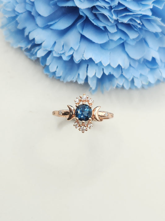 London Blue Topaz Celestial Ring