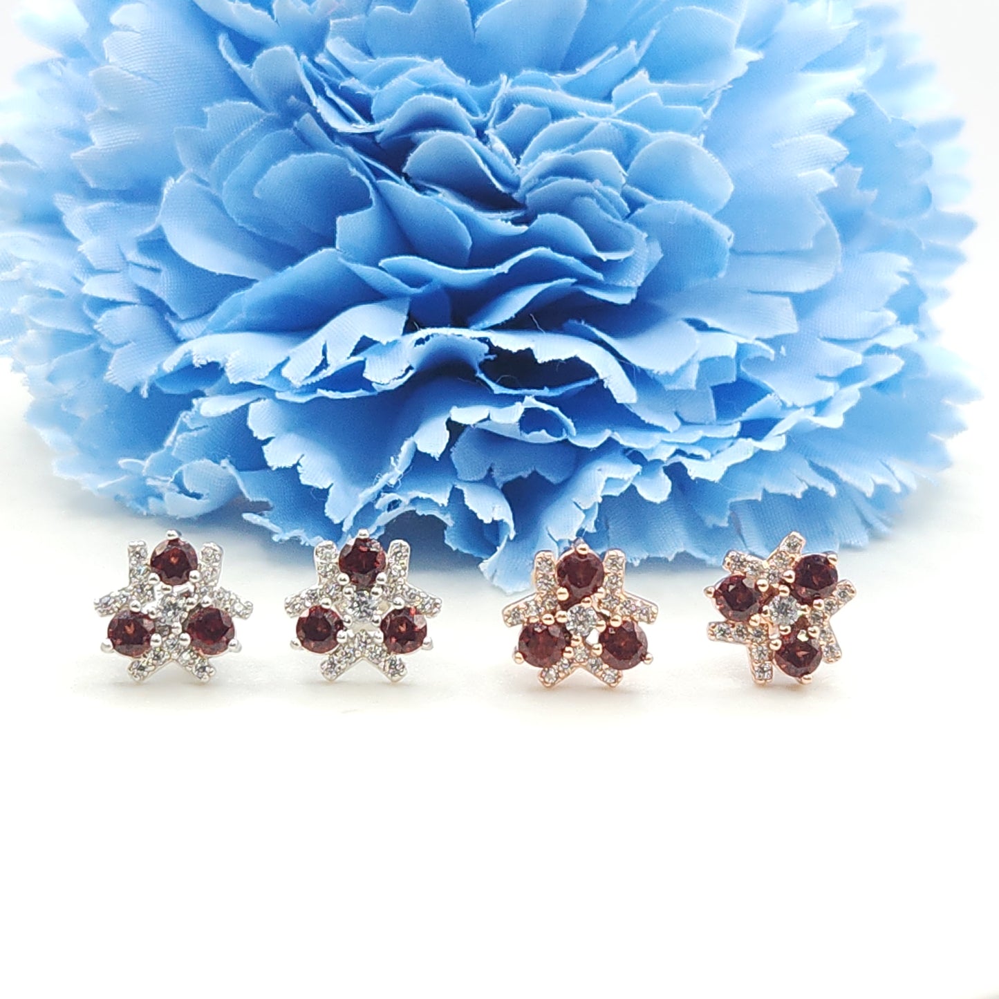 Snowflake Gem Studs