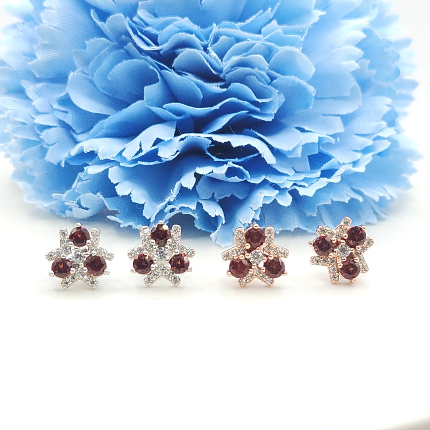 Snowflake Gem Studs