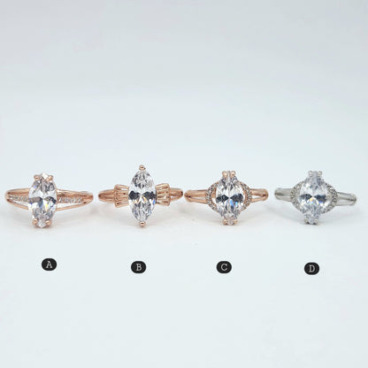 Marquise Moissanite Rings