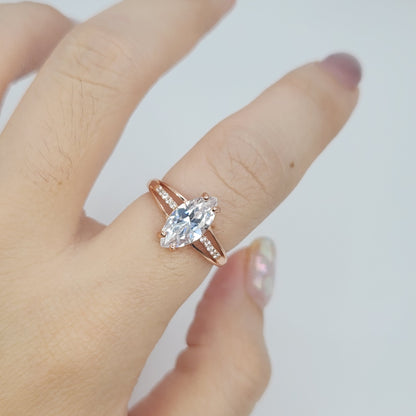 Marquise Moissanite Rings