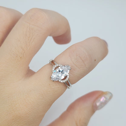 Marquise Moissanite Rings