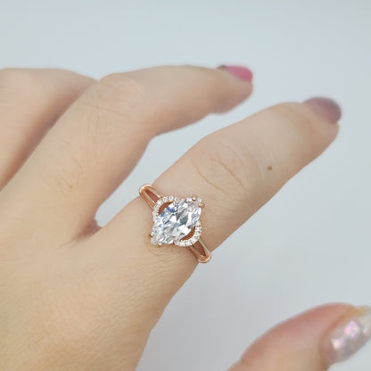 Marquise Moissanite Rings