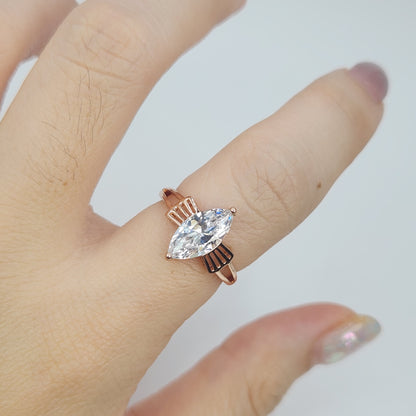 Marquise Moissanite Rings