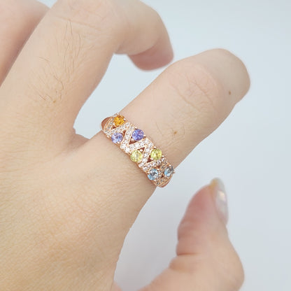 Dual Pave cluster gem ring