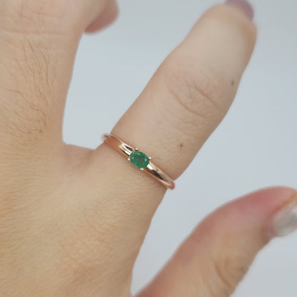 Classic Single Gem Ring Band - Elise