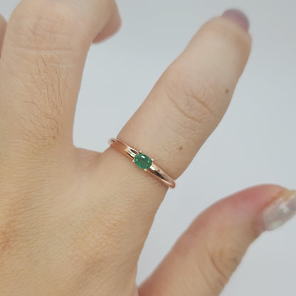 Classic Single Gem Ring Band - Elise