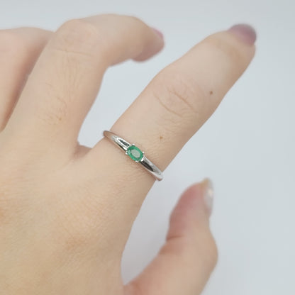 Classic Single Gem Ring Band - Elise