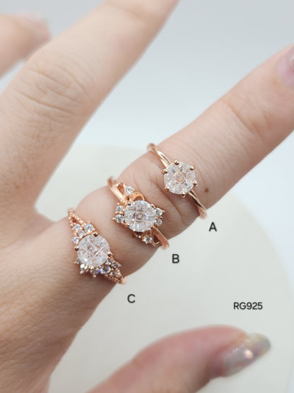 Diamond Simulant Unique Cut Ring