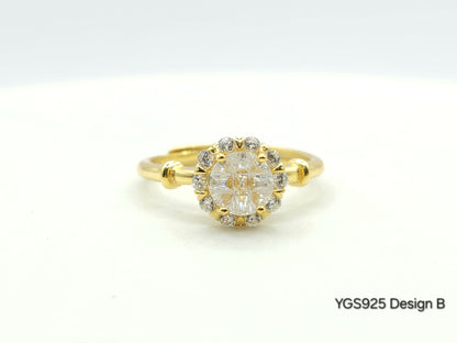 Diamond Simulant Unique Cut Ring